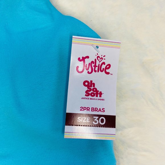 2/$18🌴 NEW Justice Girl's 2pk Sports Bras with Removable Pads, Size 30 - Picture 8 of 8